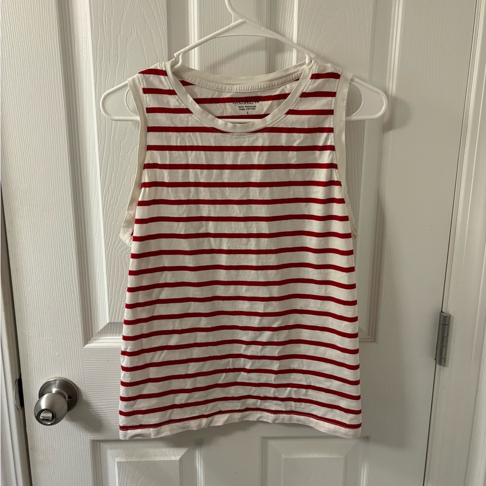 J. Crew Pima Cotton Striped Tank Top